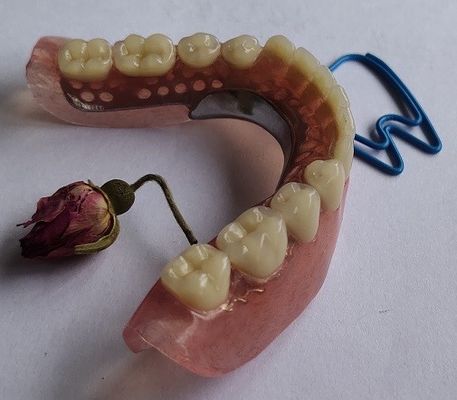 Dentier partiel acrylique d'esthétique permanente complète de dentier
